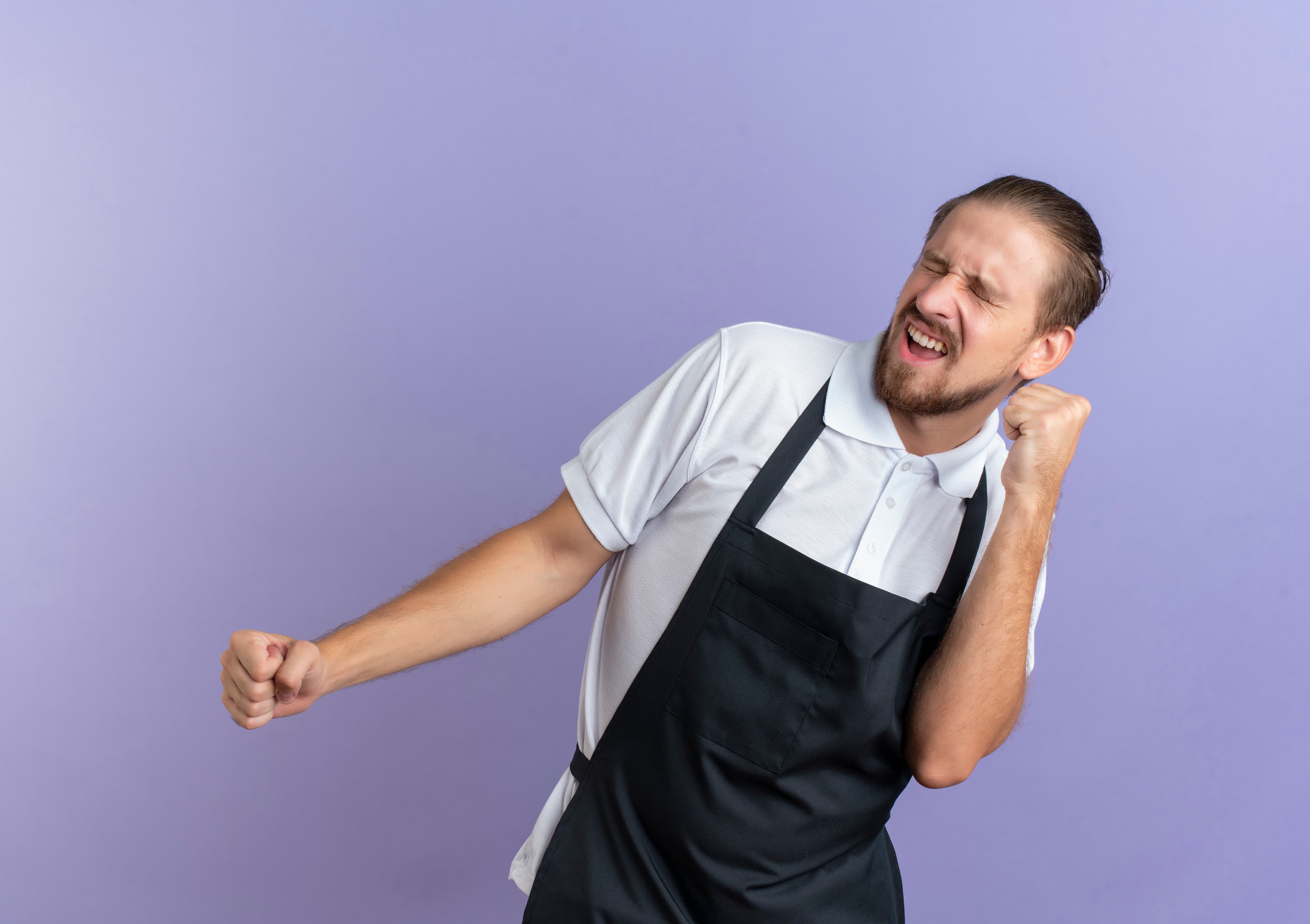 Successful restaurant owner reviewing positive results