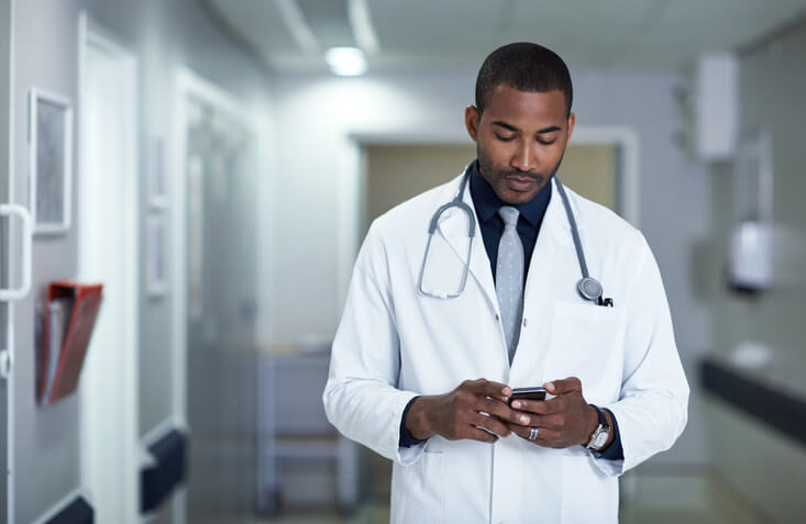 doctor using SMS